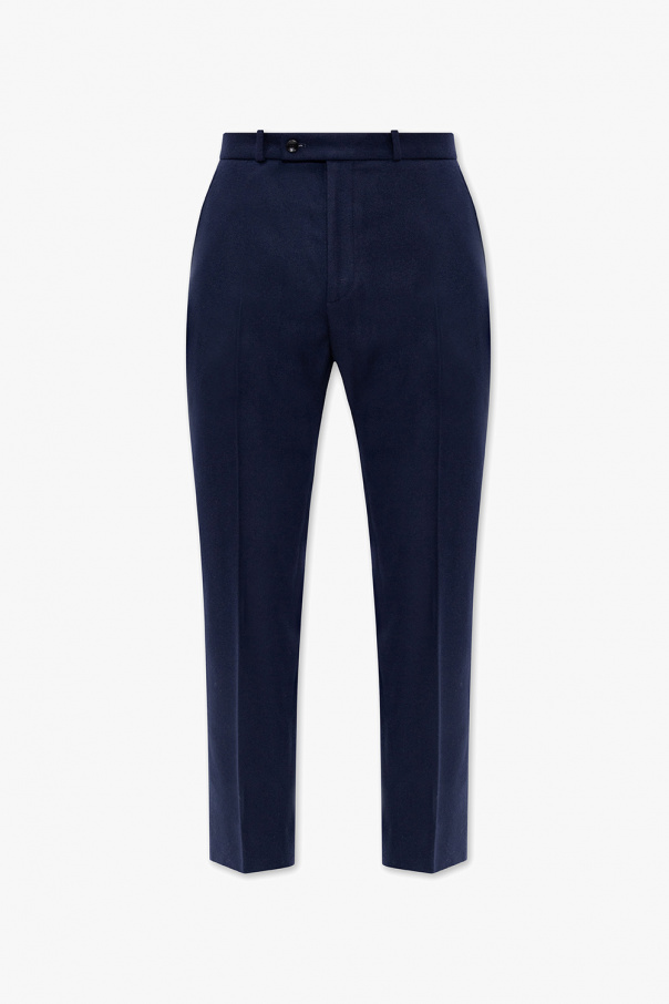 Navy blue Wool pleat - front trousers Gucci - gucci my body my ...